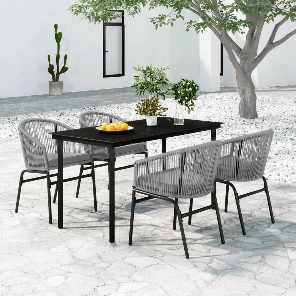 vidaXL Set Mobili da Pranzo per Giardino 5 pz Antracite