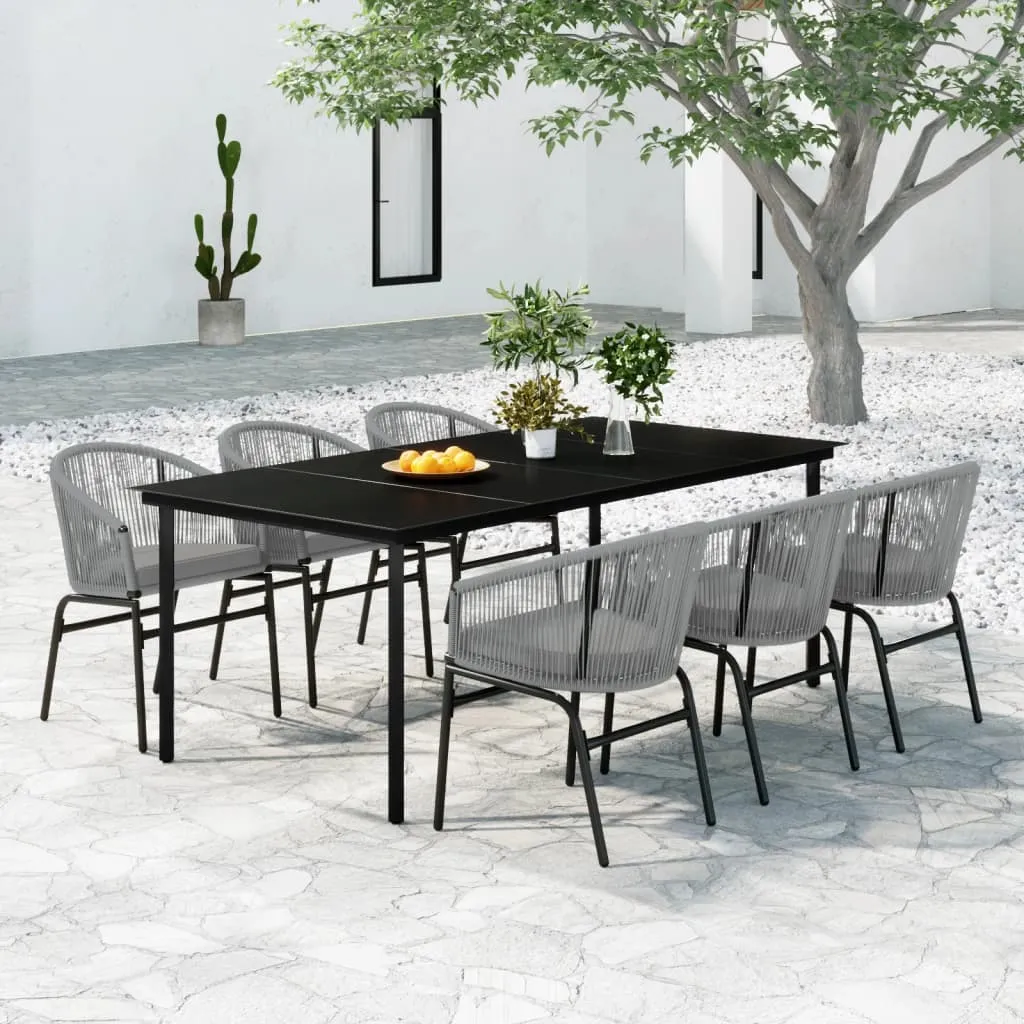 vidaXL Set Mobili da Pranzo da Giardino 7 pz Antracite