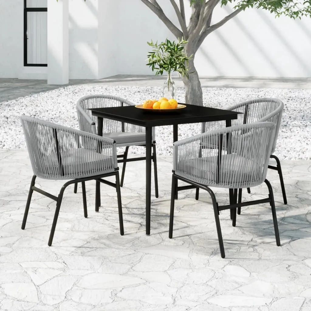 vidaXL Set da Pranzo da Giardino 5 pz Grigio