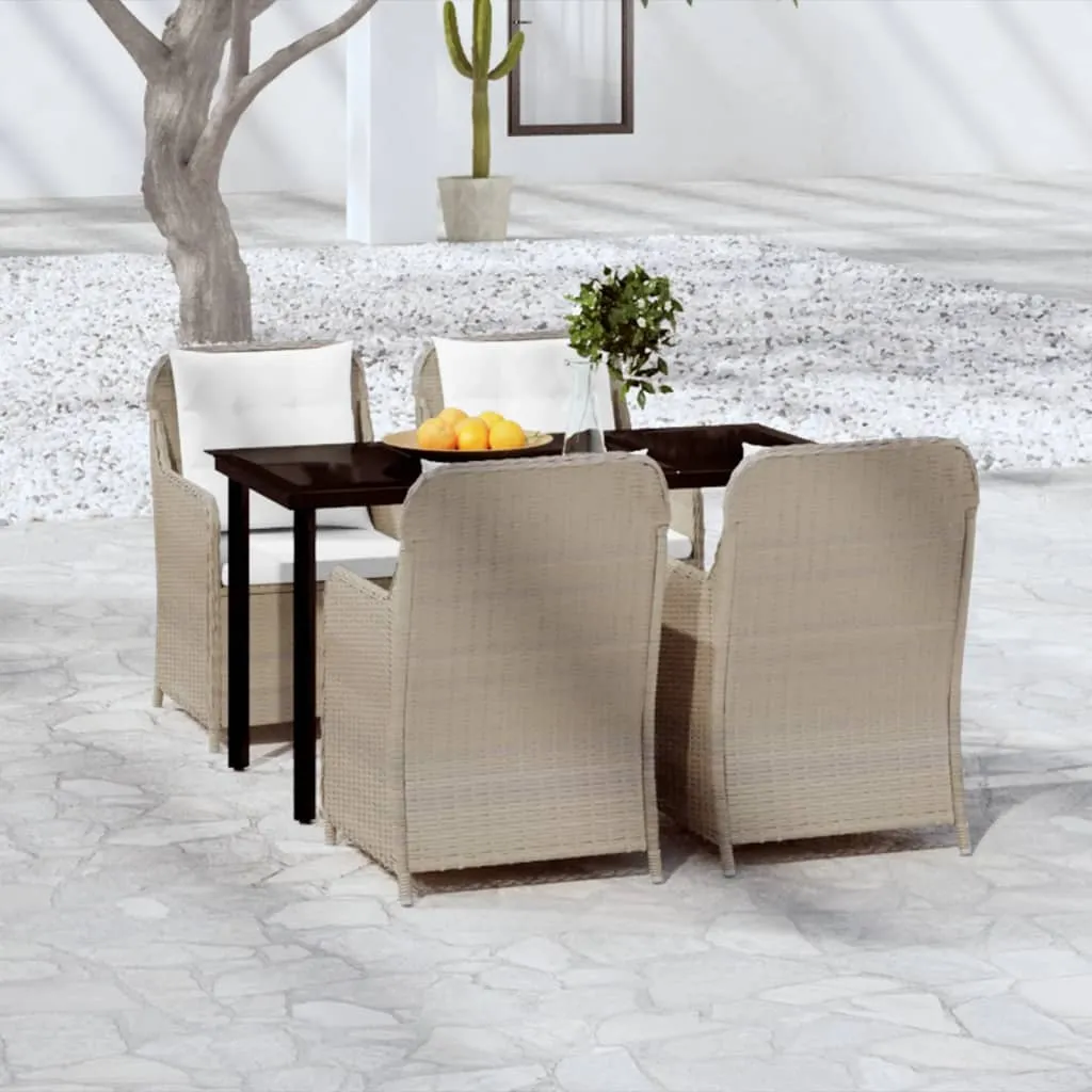 vidaXL Set Mobili da Pranzo per Giardino 5 pz Marrone