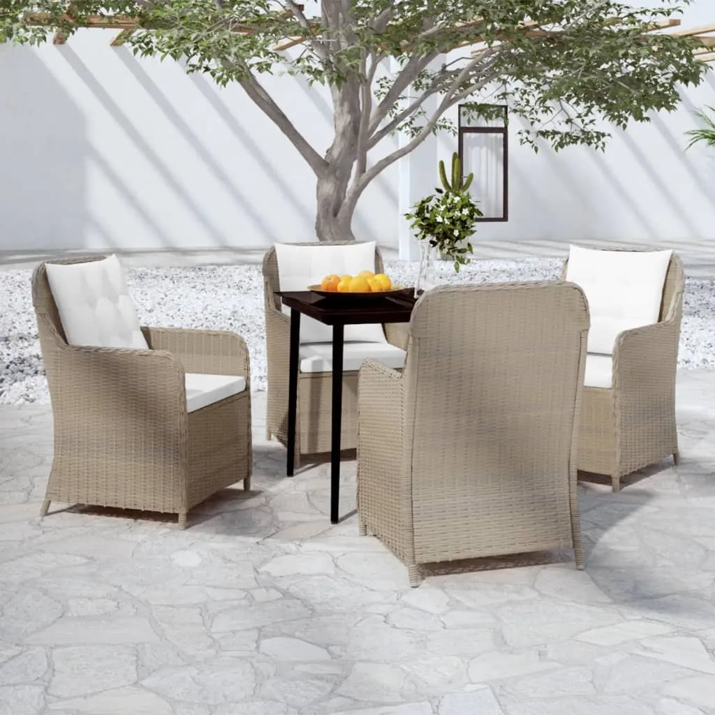 vidaXL Set Mobili da Pranzo per Giardino 5 pz Marrone