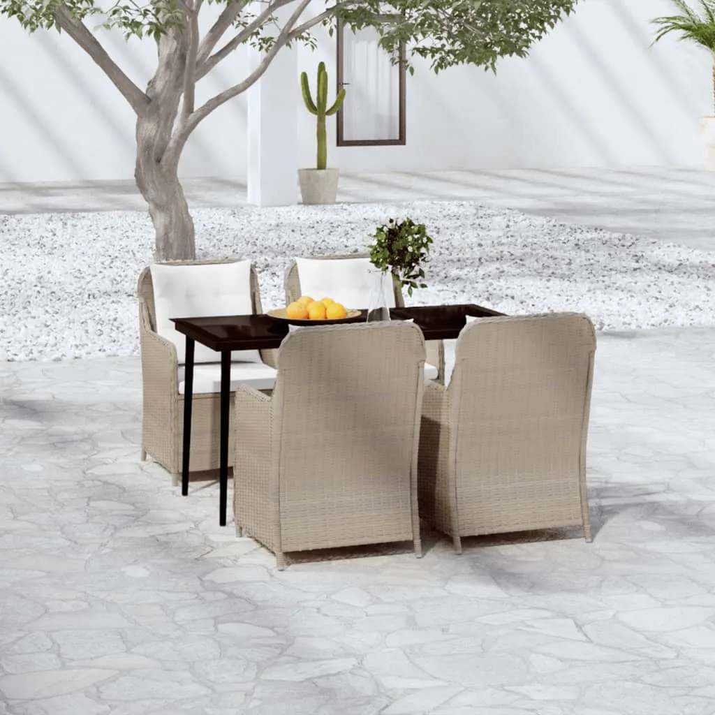 vidaXL Set Mobili da Pranzo per Giardino 5 pz Marrone