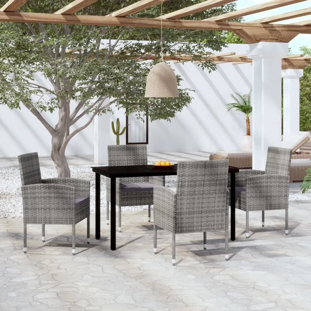 vidaXL Set Mobili da Pranzo per Giardino 5 pz Antracite