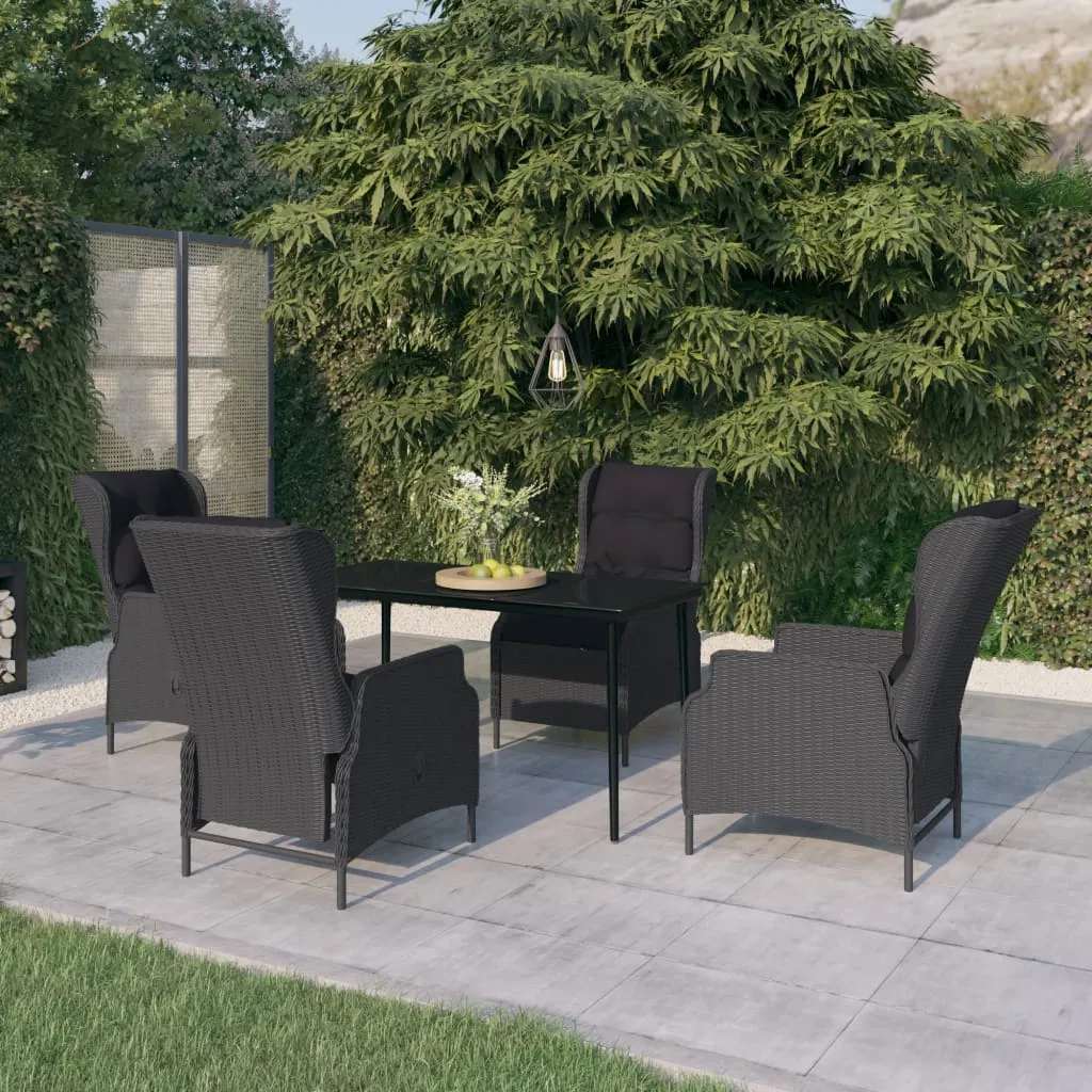 vidaXL Set Mobili da Pranzo per Giardino 5 pz Grigio Scuro