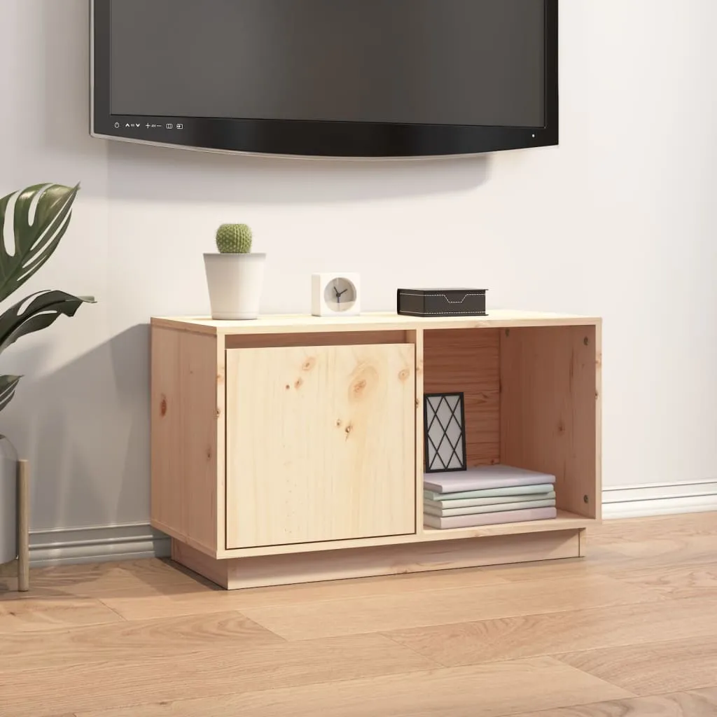 vidaXL Mobile Porta TV 74x35x44 cm in Legno Massello di Pino