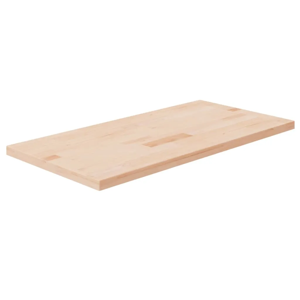 vidaXL Piano Bagno 80x40x2,5 cm in Legno Massello Non Trattato