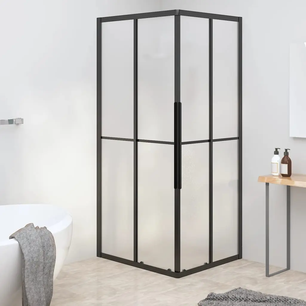 Cabina Doccia ESG Smerigliato 70x70x180 cm Nera