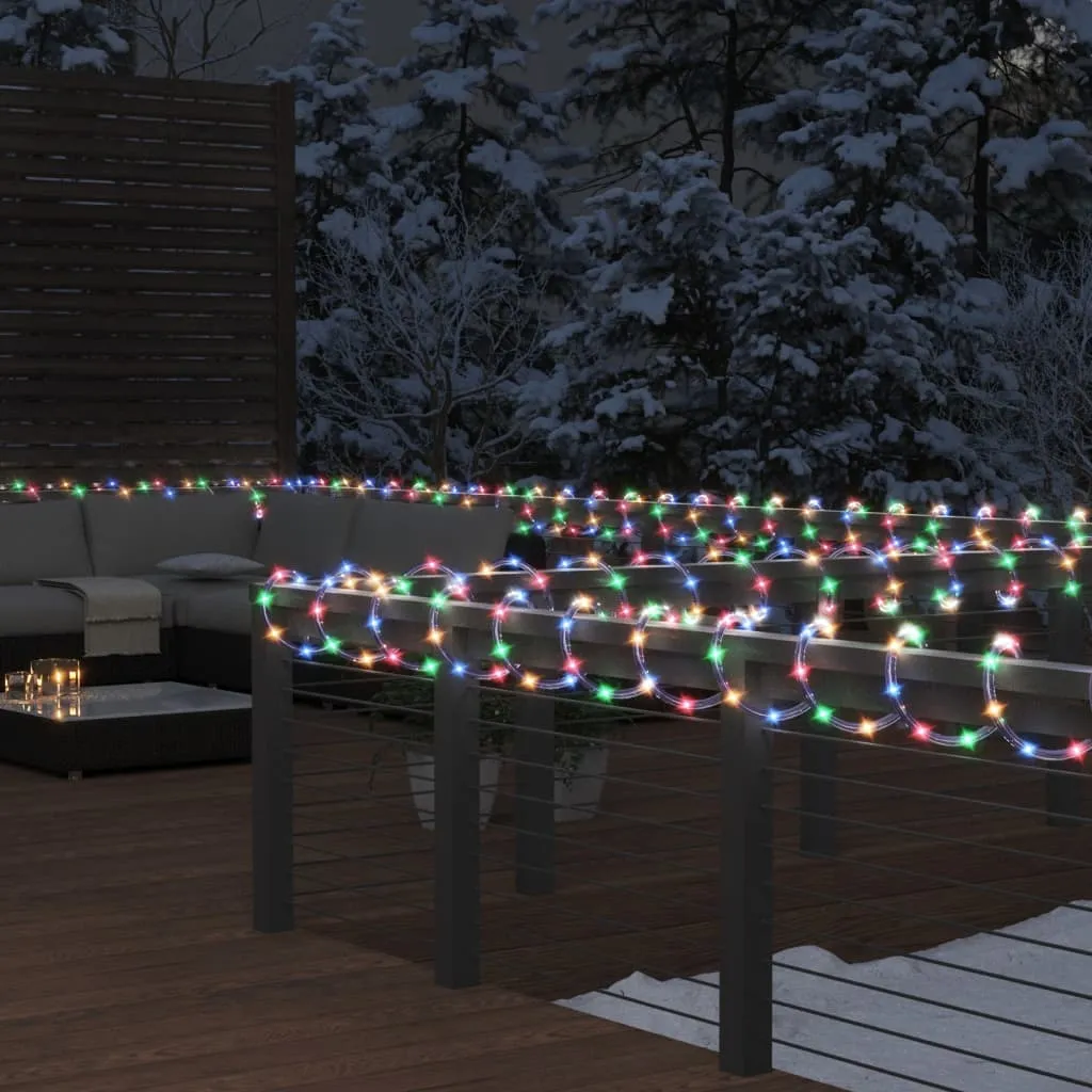 vidaXL Stringa di Luci con 1200 LED Multicolore 50 m in PVC