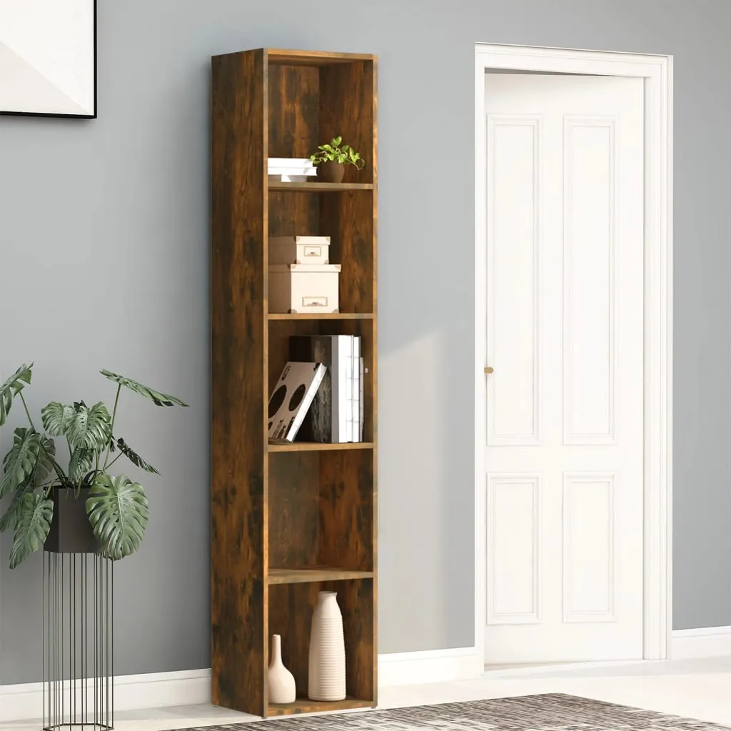 vidaXL Libreria Rovere Fumo 40x30x189 cm in Legno Multistrato