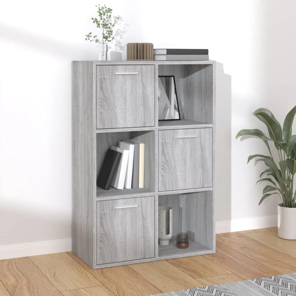 vidaXL Mobile Contenitore Grigio Sonoma 60x29,5x90 cm