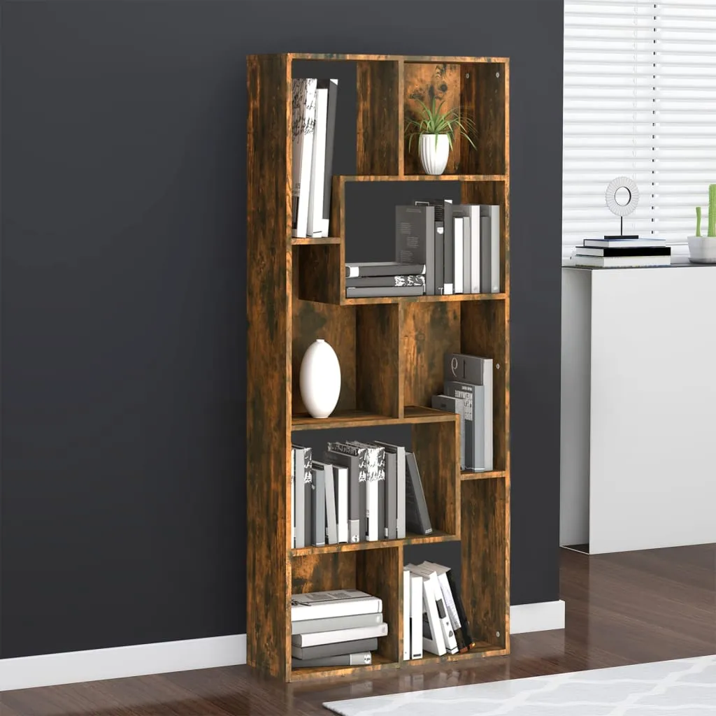 vidaXL Libreria Rovere Fumo 67x24x161 cm in Legno Multistrato