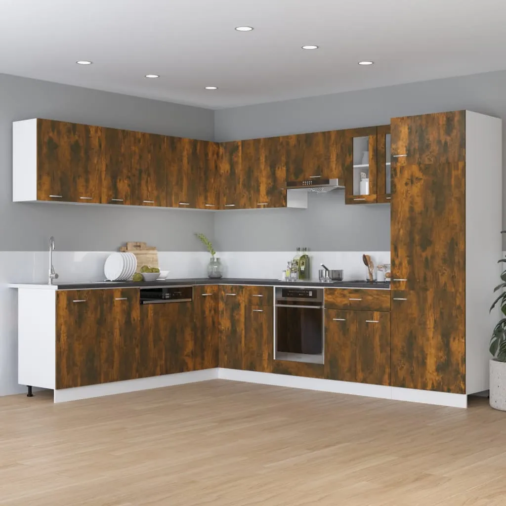 vidaXL Mobiletto Rovere Fumo 60x46x81,5 cm in Legno Multistrato