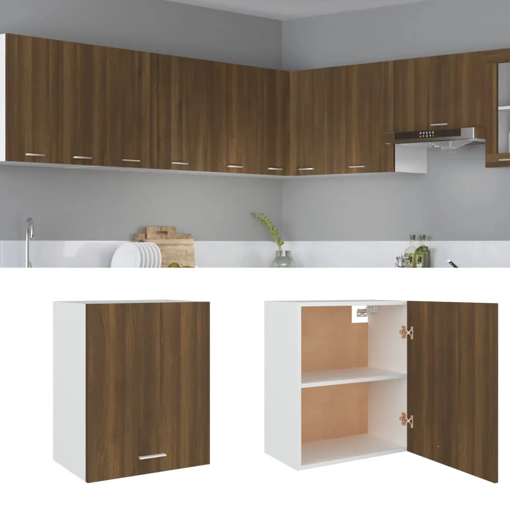 vidaXL Mobile Pensile Rovere Marrone 50x31x60 cm in Legno Multistrato