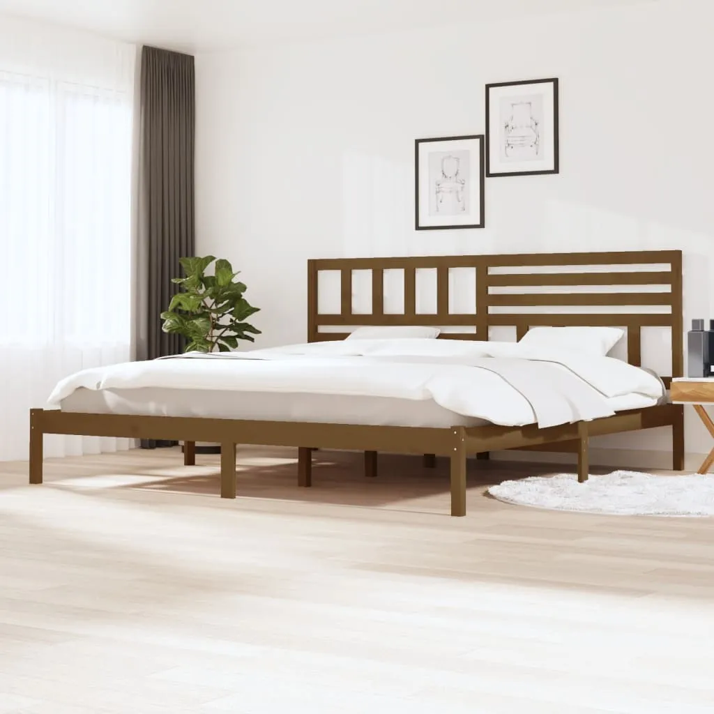 vidaXL Giroletto Miele 180x200 cm Super King Legno Massello di Pino