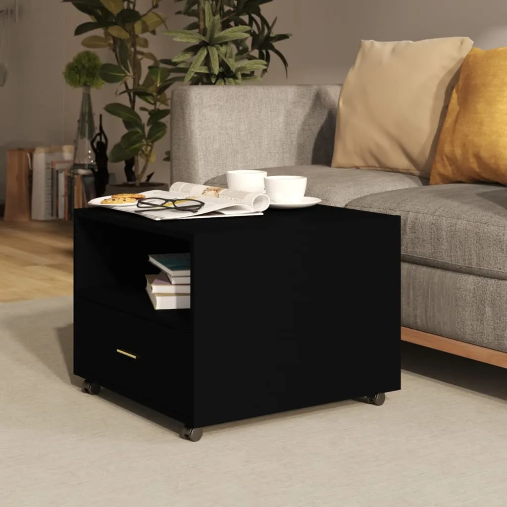 vidaXL Tavolino da Salotto Nero 55x55x40 cm in Legno Multistrato