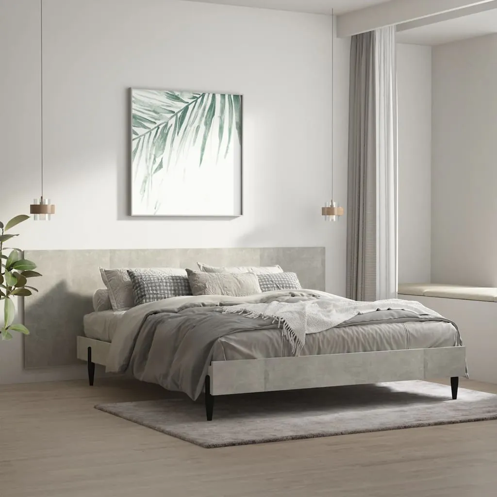 vidaXL Testiera Letto Grigio Cemento 240x1,5x80cm Legno Ingegnerizzato