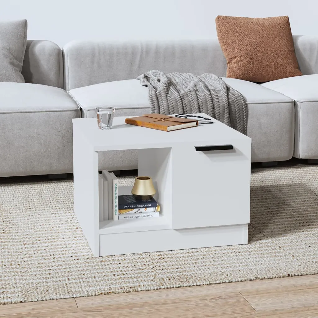 vidaXL Tavolino da Salotto Bianco 50x50x36 cm in Legno Multistrato