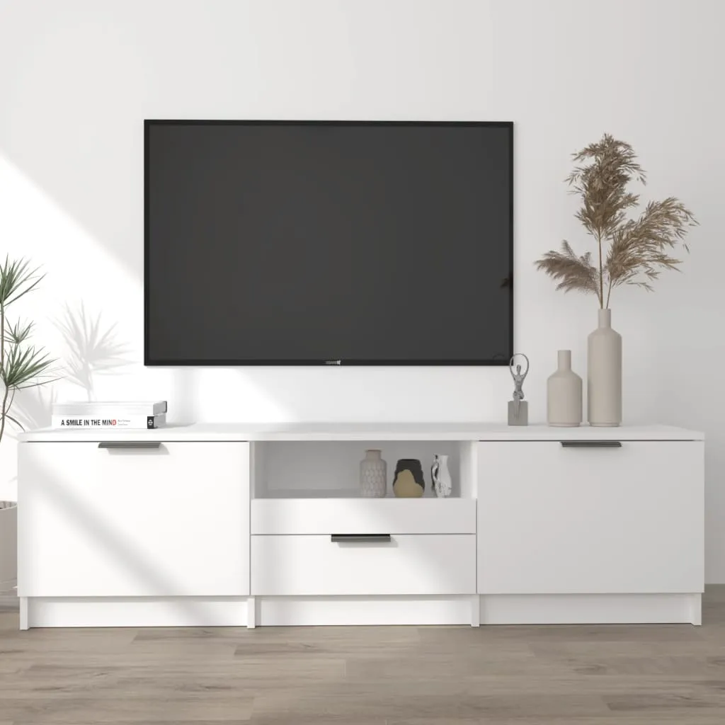 vidaXL Mobile Porta TV Bianco 140x35x40 cm in Legno Multistrato