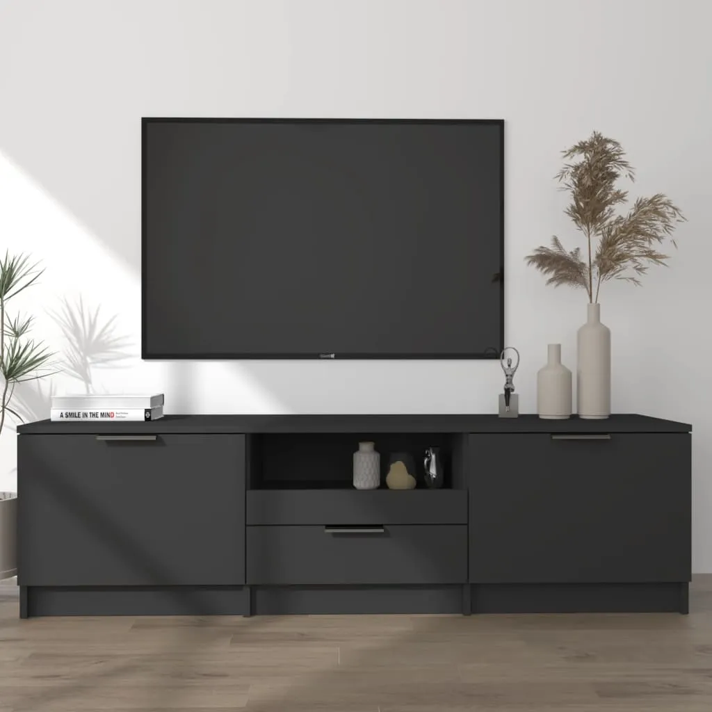 vidaXL Mobile Porta TV Nero 140x35x40 cm in Legno Multistrato