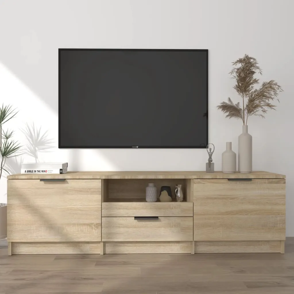 vidaXL Mobile per TV Rovere Sonoma 140x35x40cm Legno Multistrato