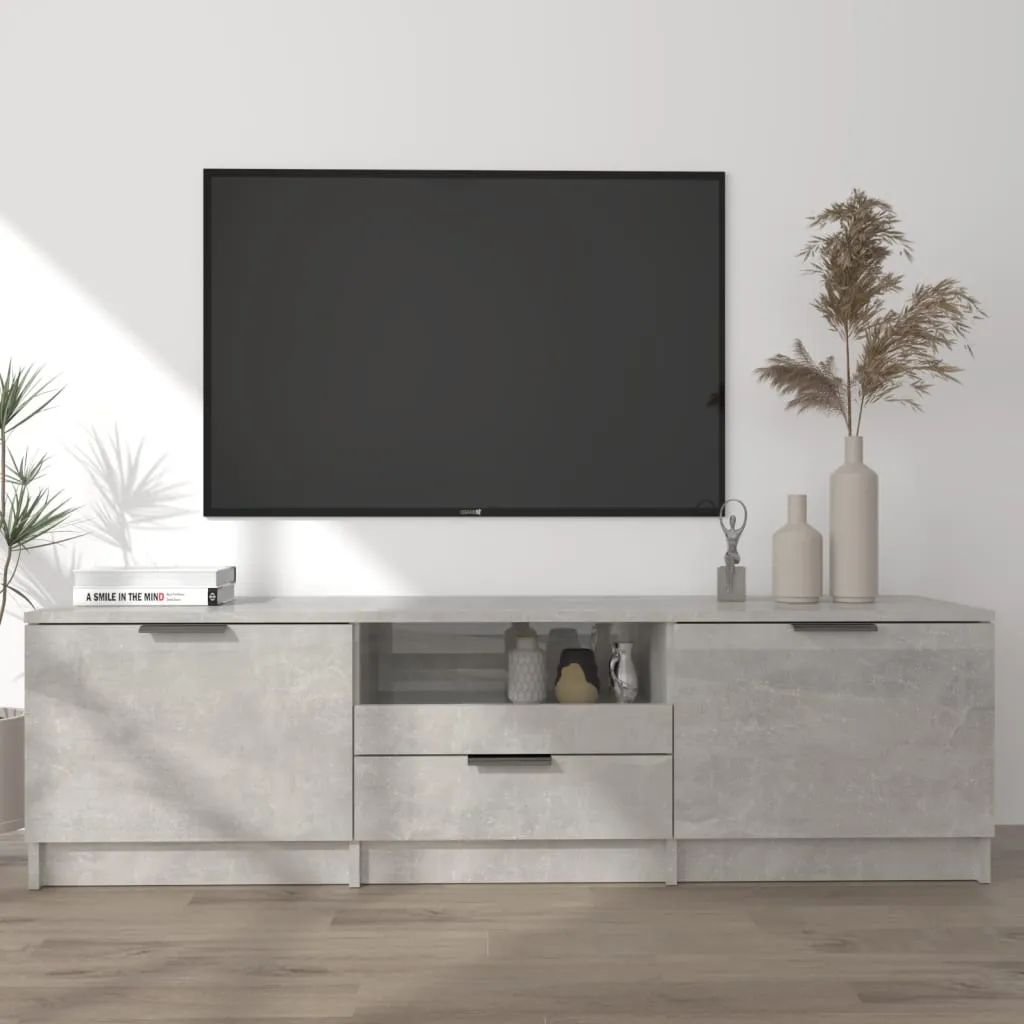 vidaXL Mobile per TV Grigio Cemento 140x35x40cm Legno Multistrato