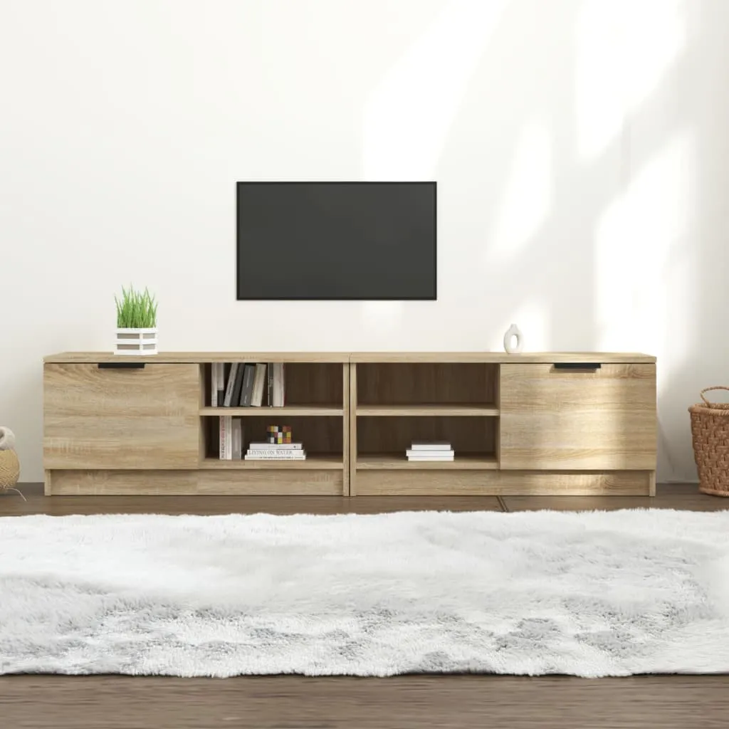 vidaXL Mobili TV 2 pz Rovere Sonoma 80x35x36,5 cm in Legno Multistrato