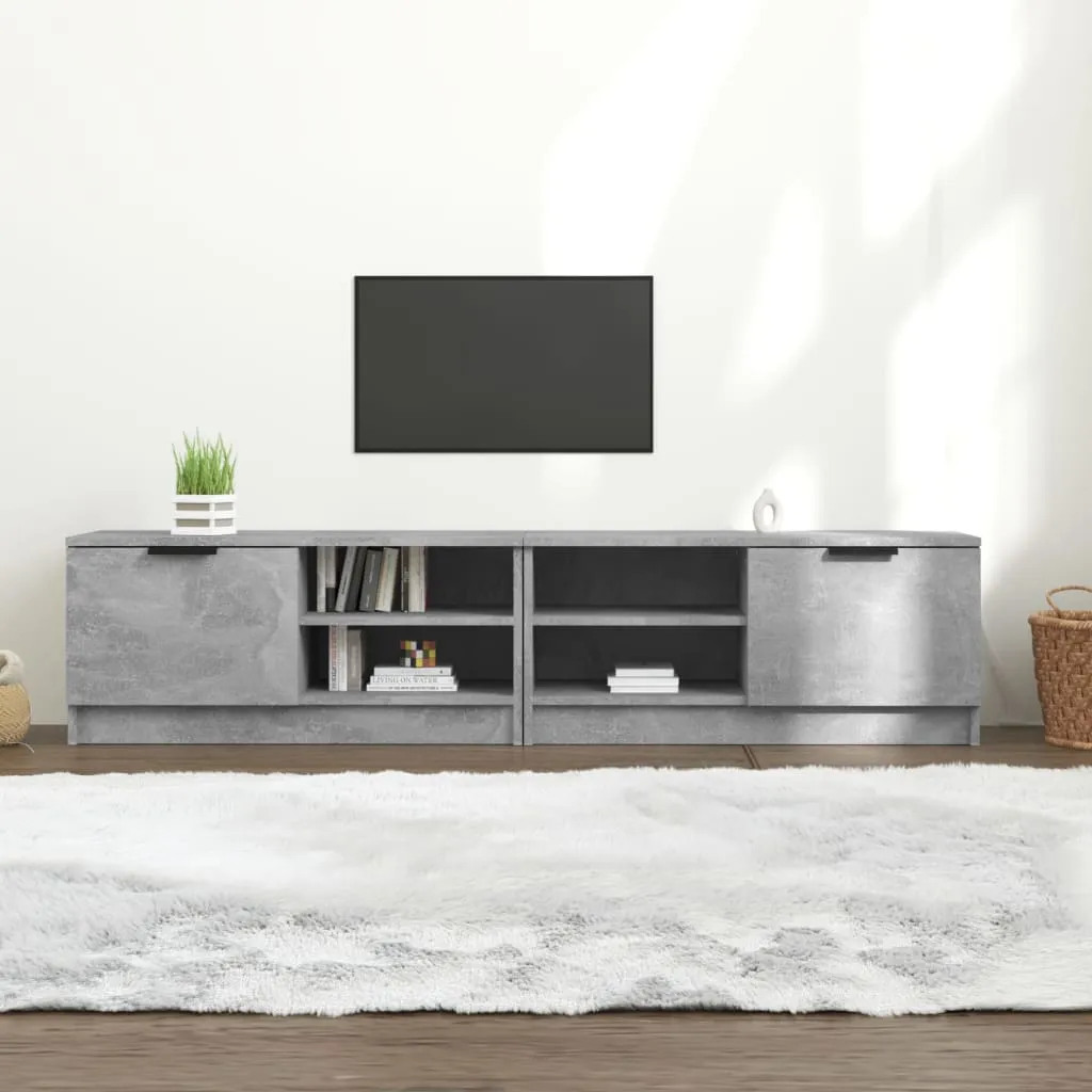 vidaXL Mobili TV 2 pz Grigio Cemento 80x35x36,5cm in Legno Multistrato