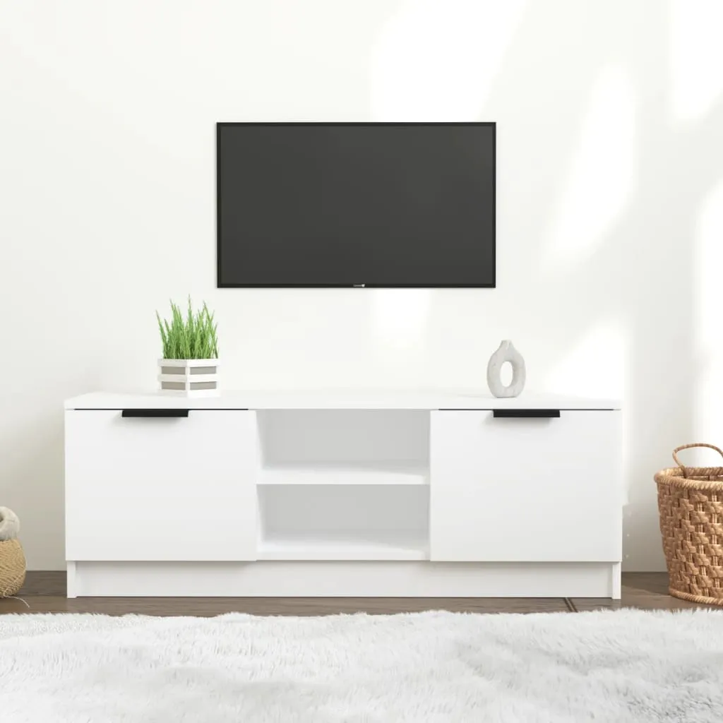 vidaXL Mobile Porta TV Bianco 102x35x36,5 cm in Legno Multistrato