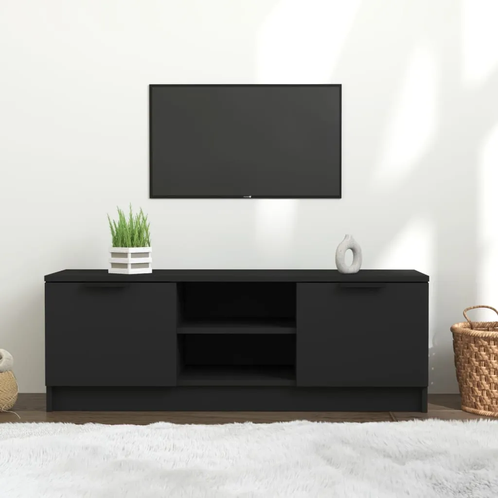 vidaXL Mobile Porta TV Nero 102x35x36,5 cm in Legno Multistrato