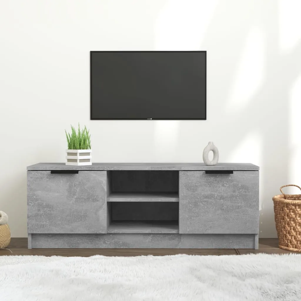 vidaXL Mobile Porta TV Grigio Cemento 102x35x36,5 cm Legno Multistrato