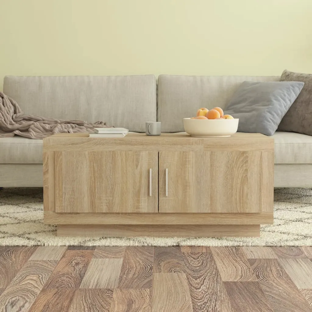 vidaXL Tavolino da Salotto Rovere Sonoma 102x50x45cm Legno Compensato