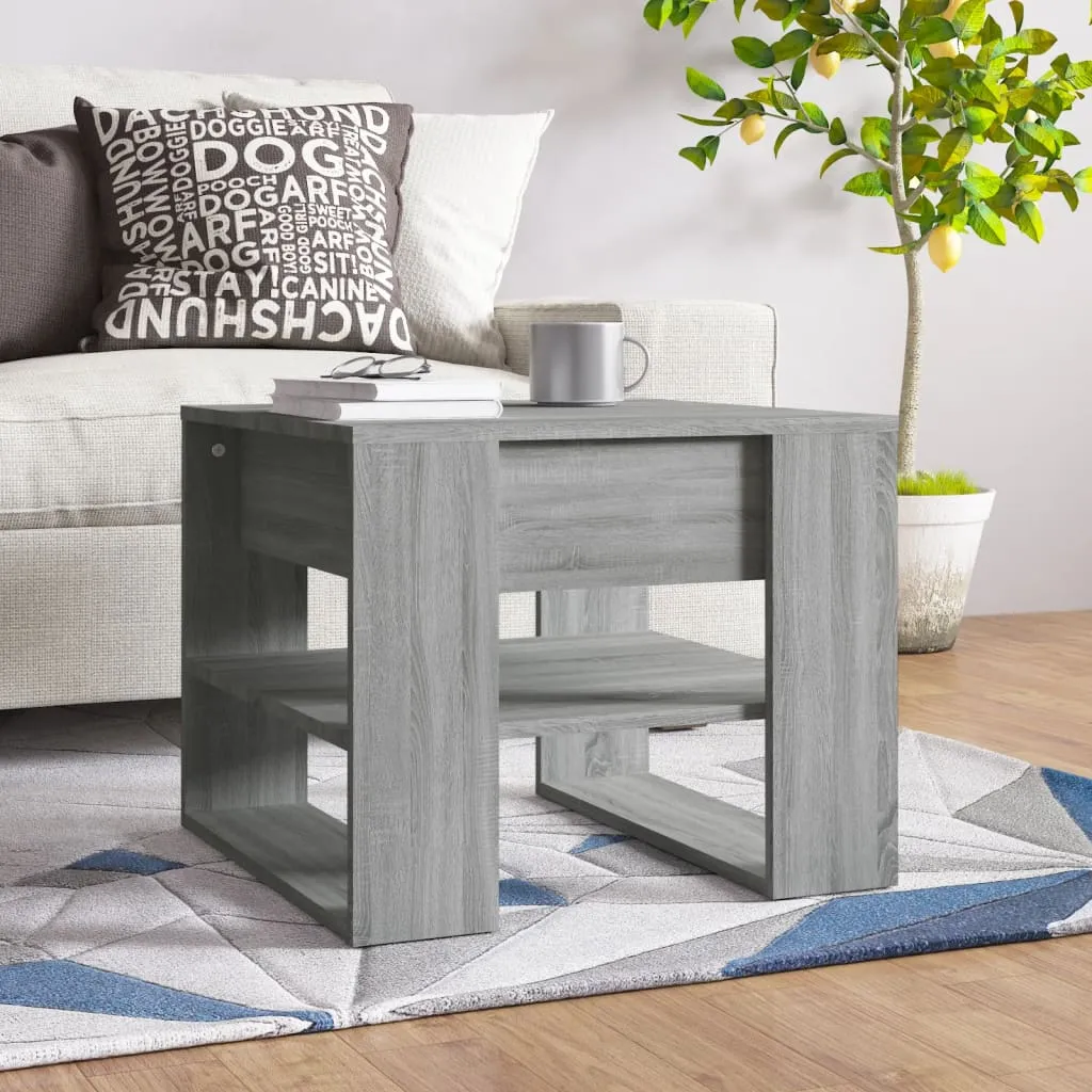 vidaXL Tavolino Salotto Grigio Sonoma 55,5x55x45 cm Legno Multistrato