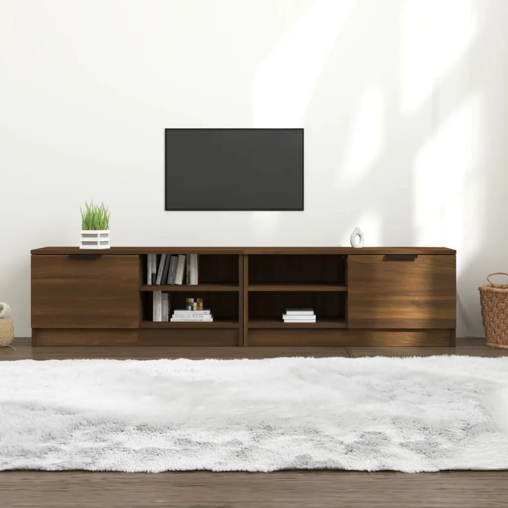 vidaXL Mobili TV 2 pz Rovere Marrone 80x35x36,5cm in Legno Multistrato