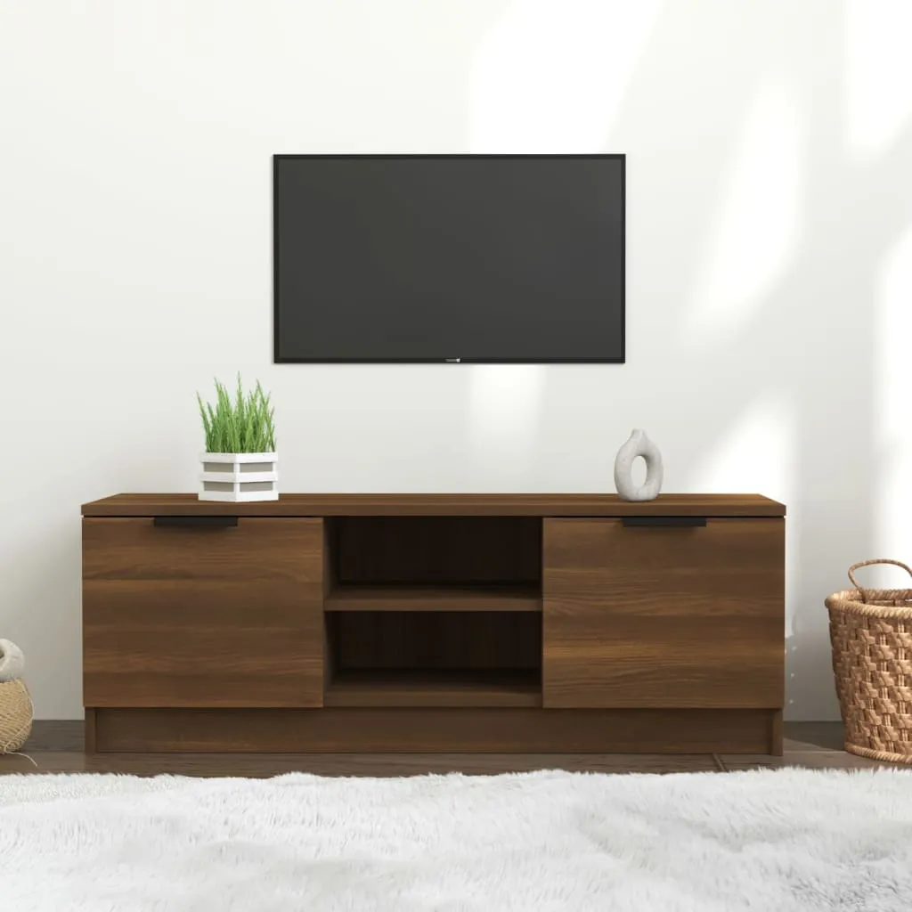 vidaXL Mobile TV Marrone Rovere 102x35x36,5 cm in Legno Multistrato