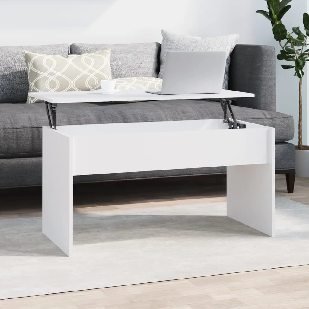 vidaXL Tavolino da Salotto Bianco 102x50,5x52,5cm in Legno Multistrato