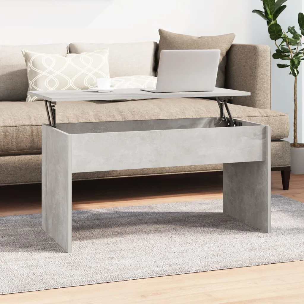 vidaXL Tavolino Grigio Cemento 102x50,5x52,5 cm in Legno Multistrato