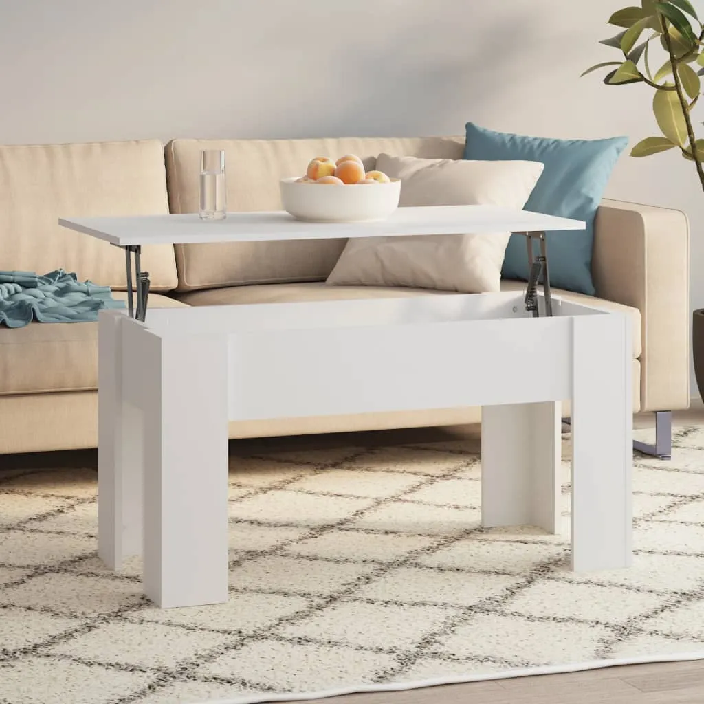 vidaXL Tavolino da Salotto Bianco 101x49x52 cm in Legno Multistrato