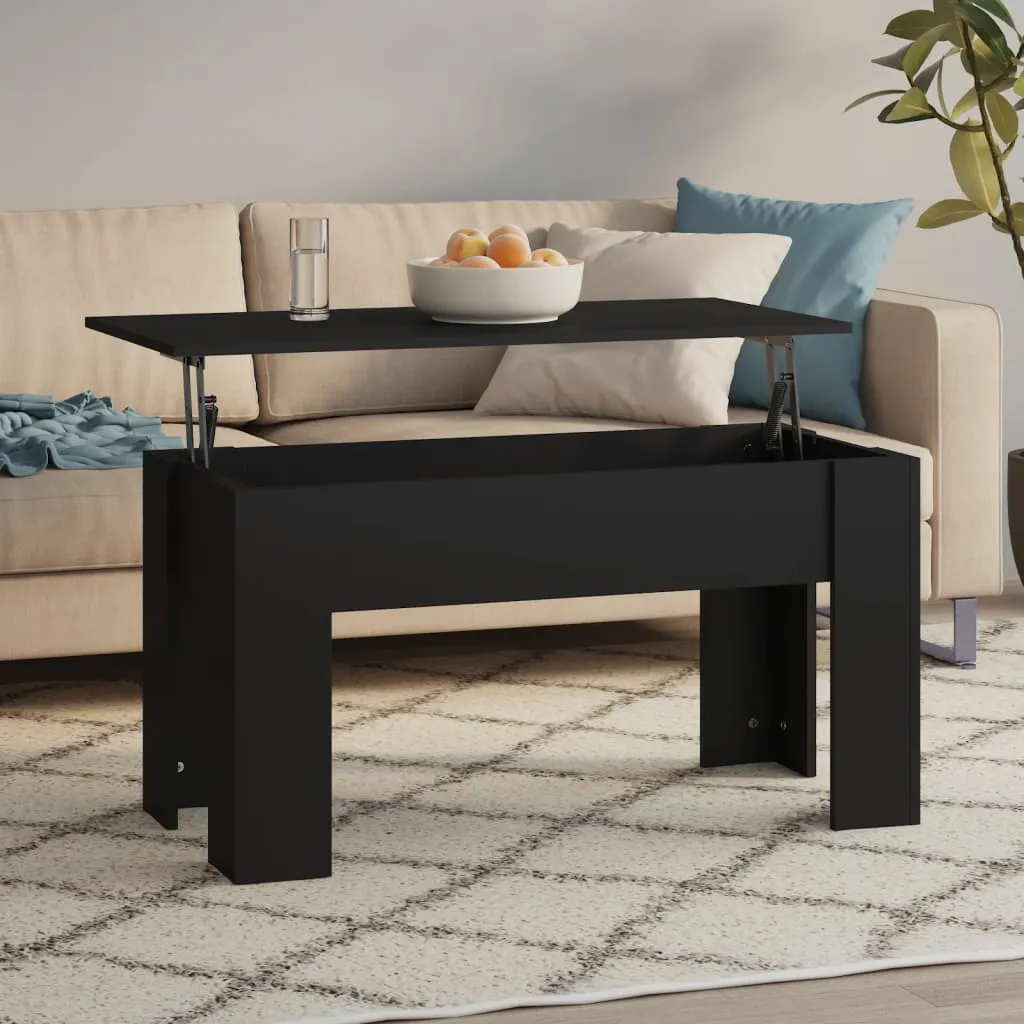 vidaXL Tavolino da Salotto Nero 101x49x52 cm in Legno Multistrato