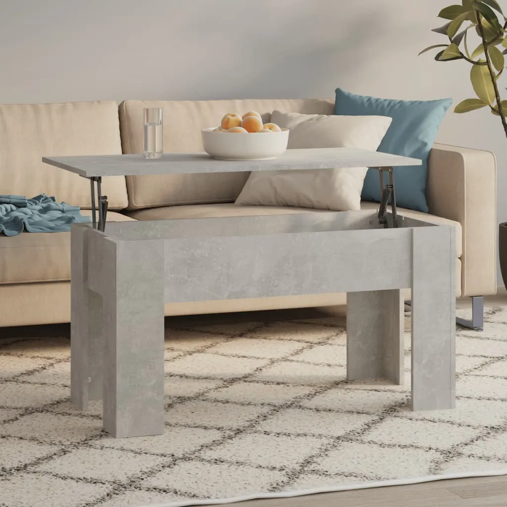 vidaXL Tavolino Salotto Grigio Cemento 101x49x52 cm Legno Multistrato