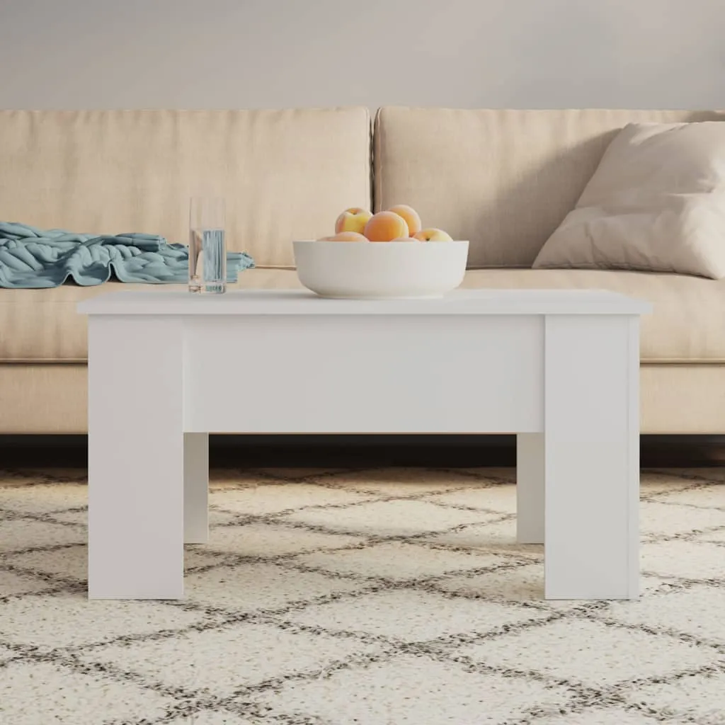 vidaXL Tavolino da Salotto Bianco 79x49x41 cm in Legno Multistrato