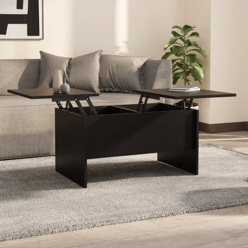 vidaXL Tavolino da Salotto Nero 80x50x42,5 cm in Legno Multistrato