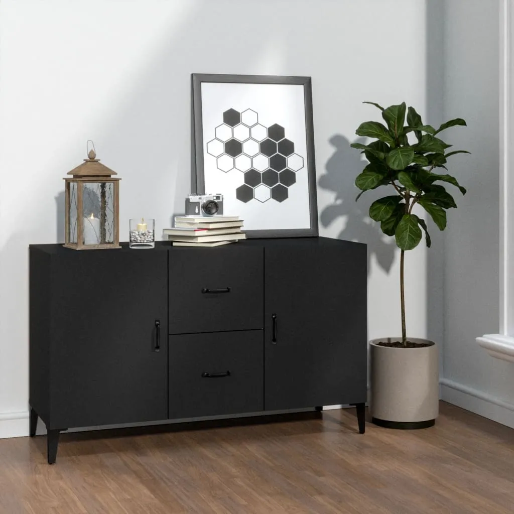 vidaXL Credenza Nera 100x36x60 cm in Legno Multistrato