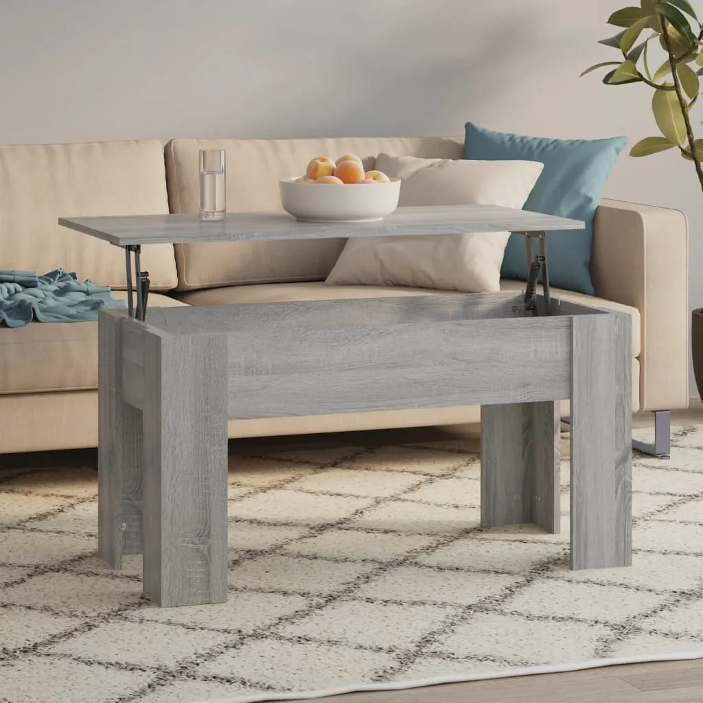 vidaXL Tavolino da Salotto Grigio Sonoma 101x49x52cm Legno Multistrato