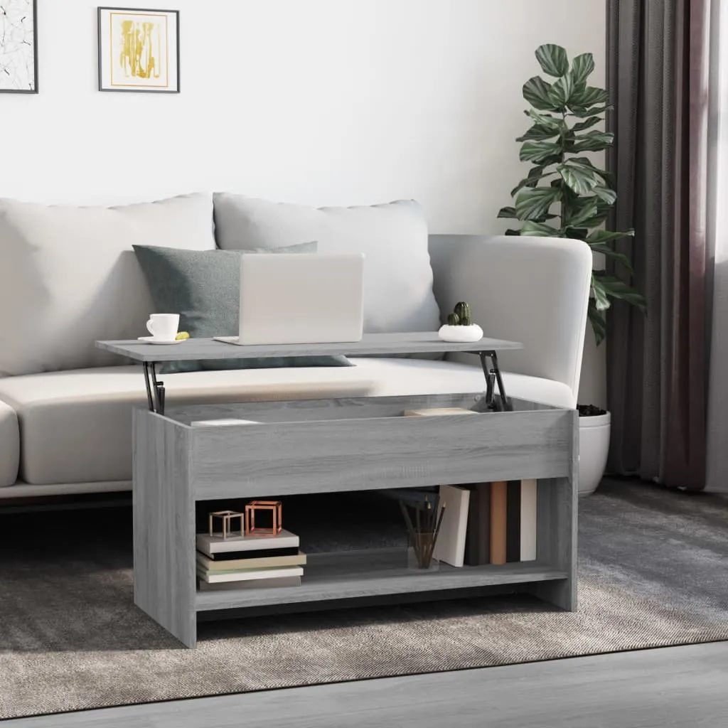 vidaXL Tavolino Salotto Grigio Sonoma 102x50x52,5 cm Legno Multistrato