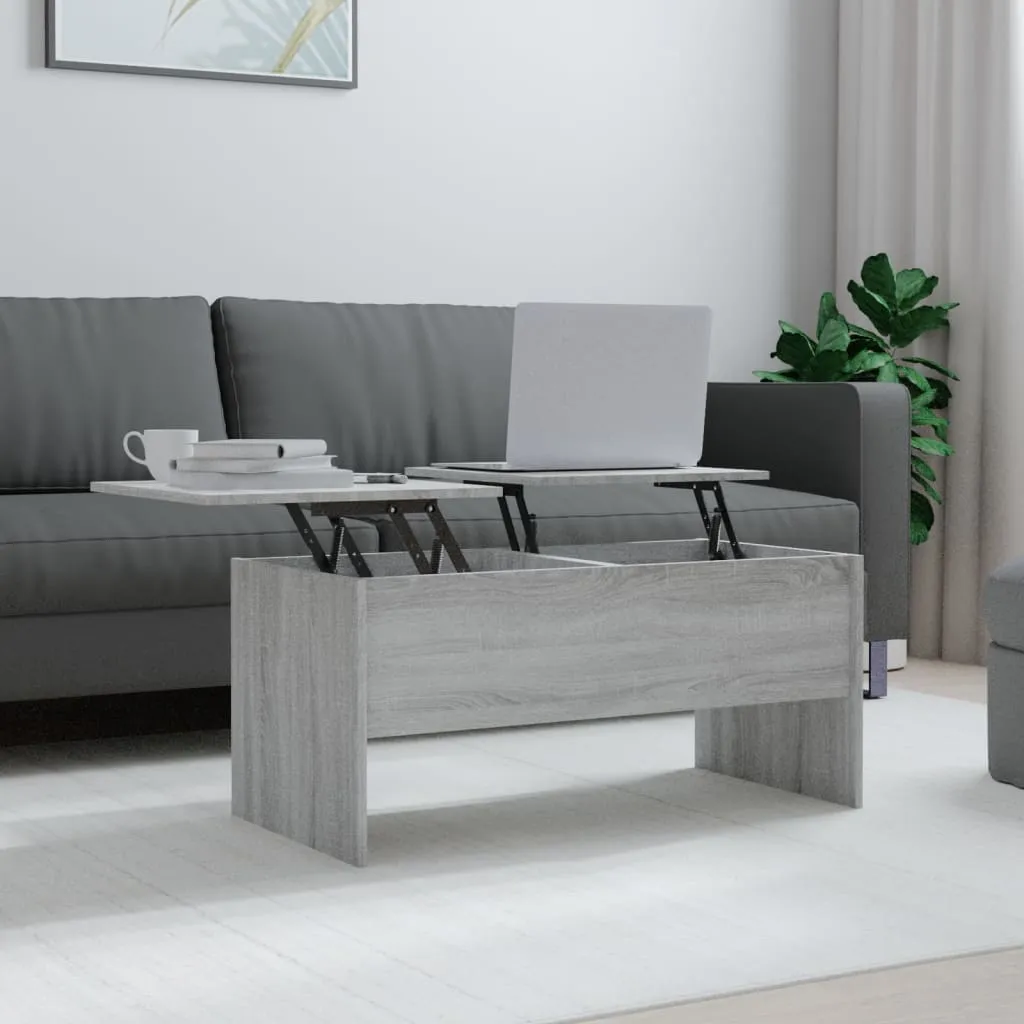 vidaXL Tavolino Grigio Sonoma 102x50,5x46,5 cm in Legno Multistrato