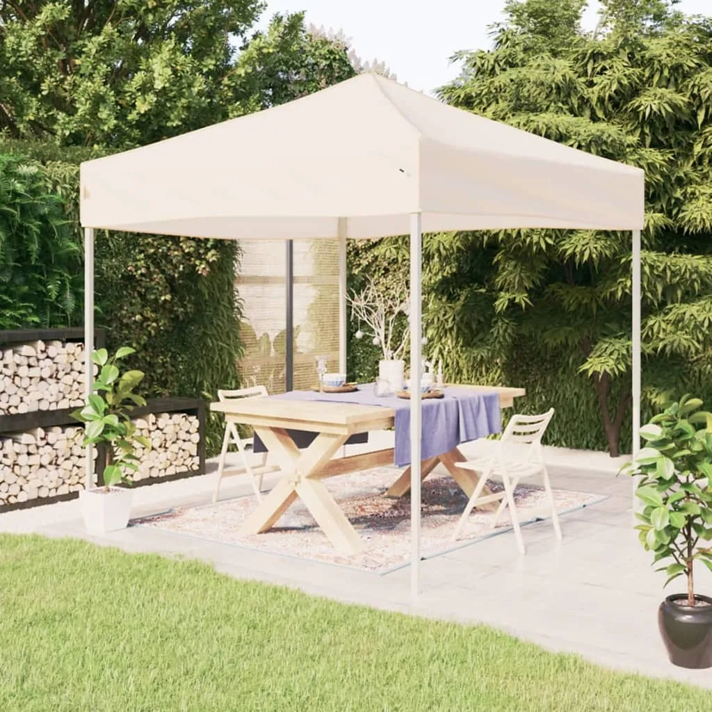 vidaXL Tenda per Feste Pieghevole Crema 2x2 m