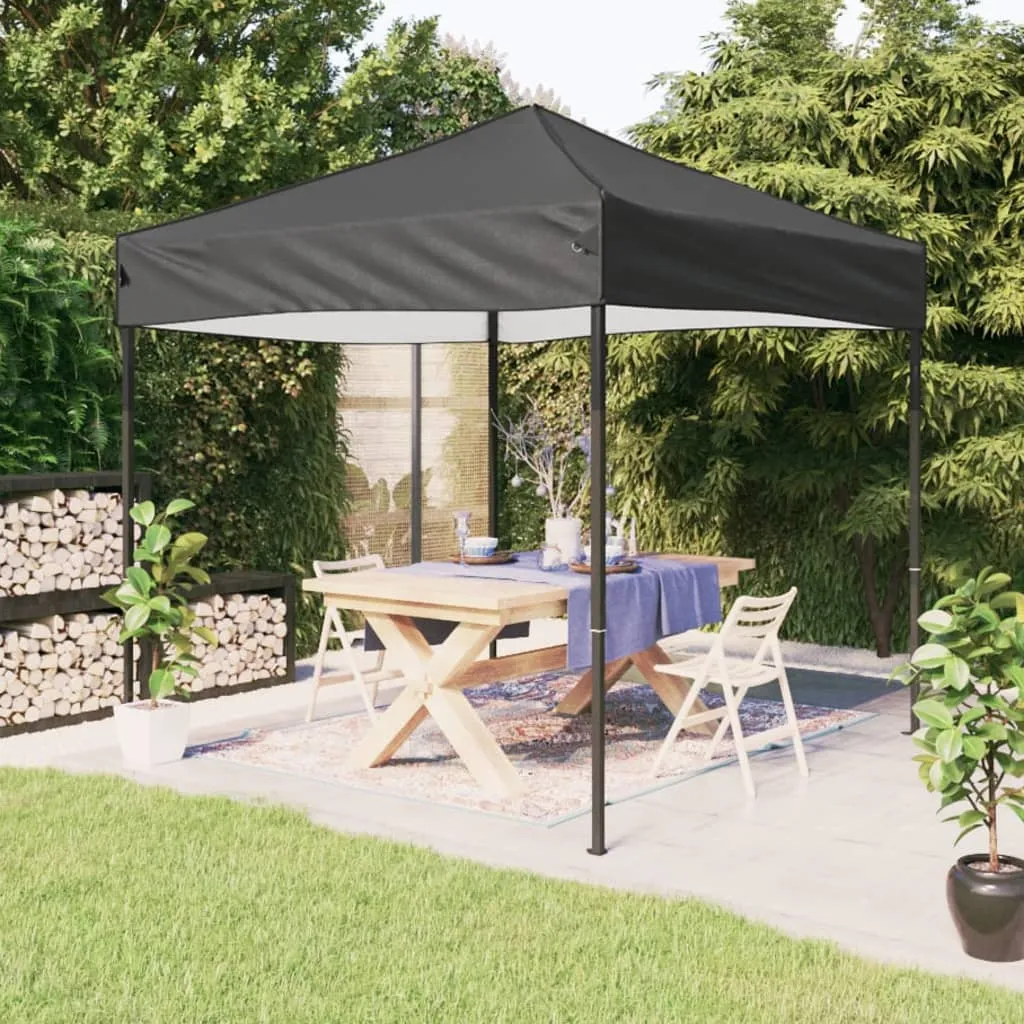 vidaXL Tenda per Feste Pieghevole Antracite 3x3 m