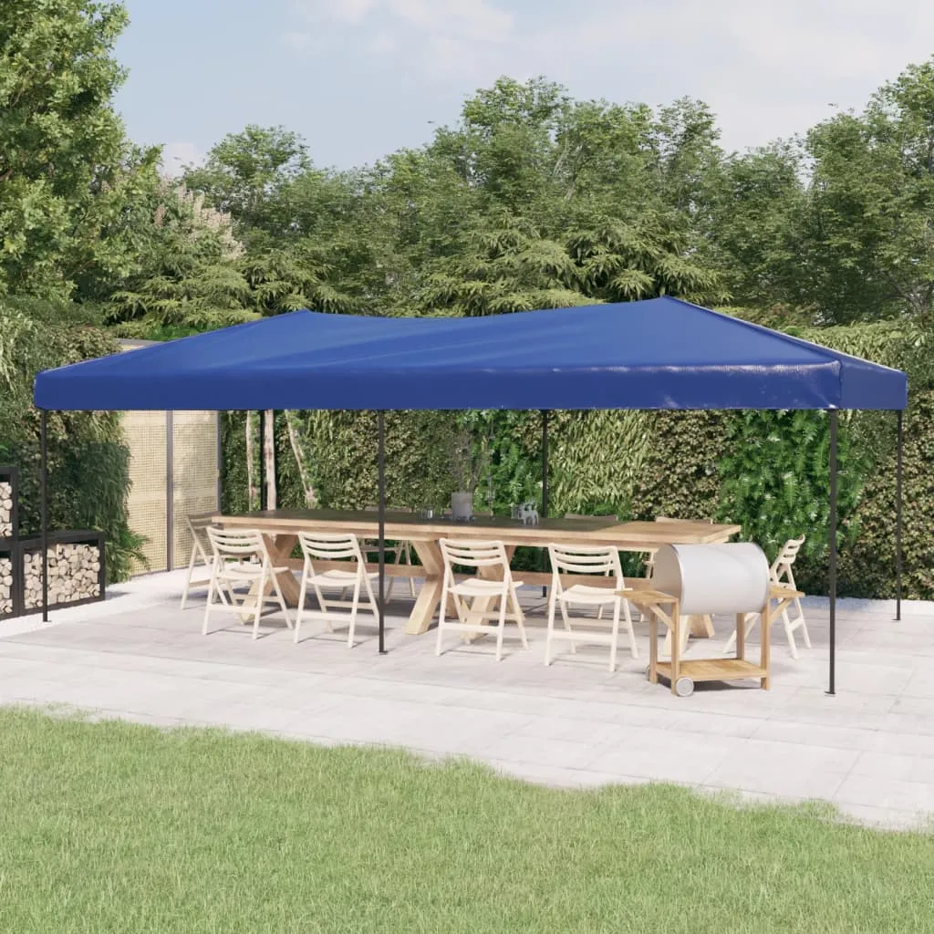 vidaXL Tenda per Feste Pieghevole Blu 3x6 m