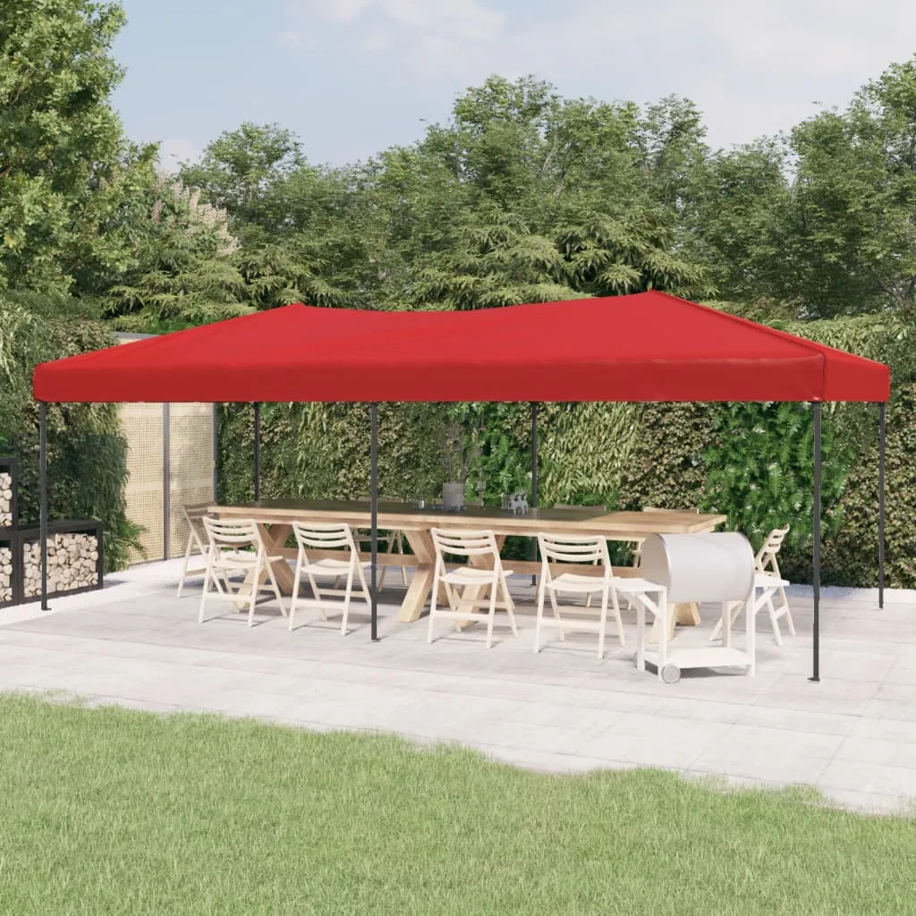 vidaXL Tenda per Feste Pieghevole Rosso 3x6 m