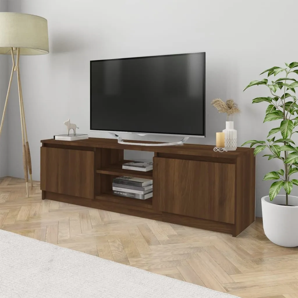 vidaXL Mobile TV Rovere Marrone 120x30x35,5 cm in Legno Multistrato